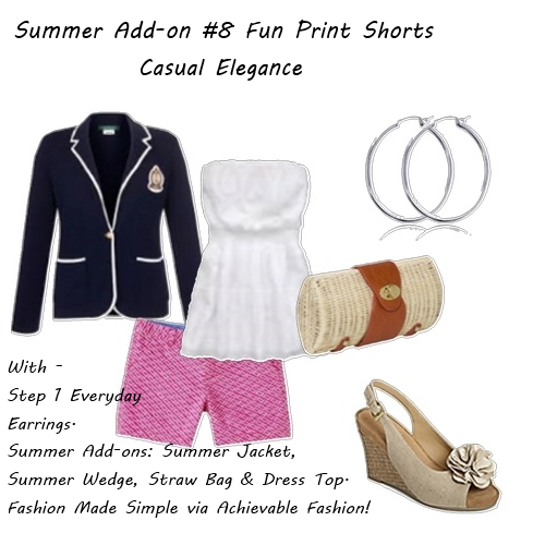 Summer Fashion Fun Print Shorts Casual Elegance 2