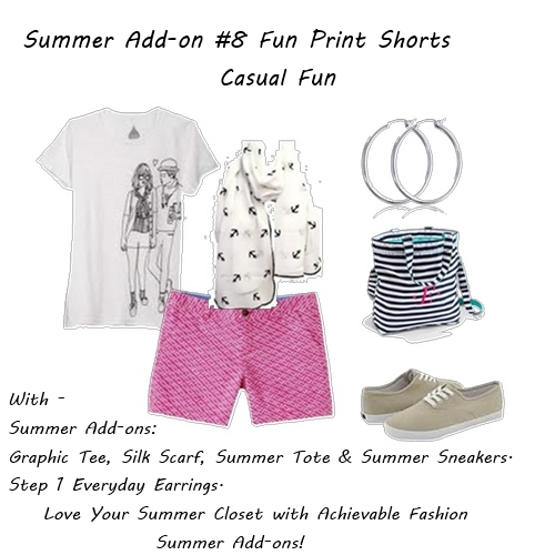 Summer Fashion Fun Print Shorts Casual Fun 2